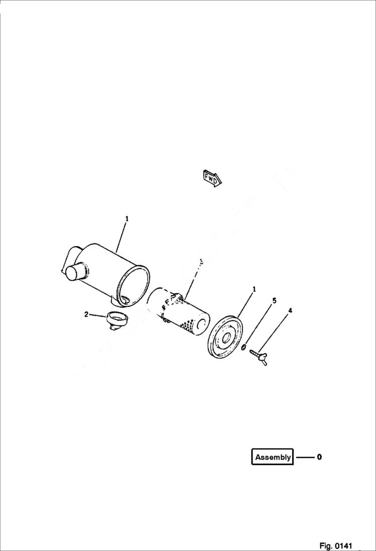 Схема запчастей Bobcat 56 - AIR CLEANER CYLINDER HEAD