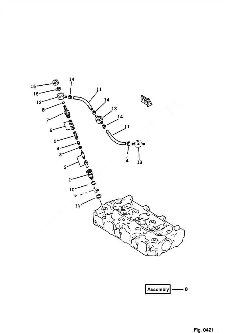 Схема запчастей Bobcat 56 - FUEL NOZZLE AND SPILL PIPE FUEL SYSTEM