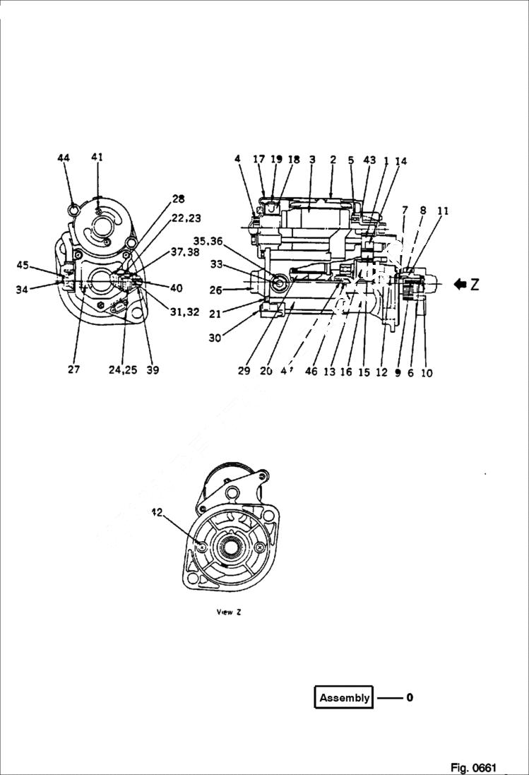Схема запчастей Bobcat 56 - STARTING MOTOR ELECTRICAL SYSTEM