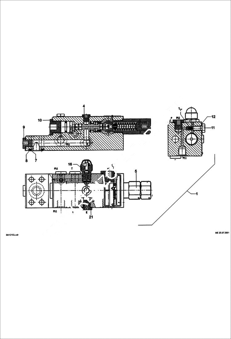 Схема запчастей Bobcat 442 - LOAD CHECK VALVE HYDRAULIC SYSTEM