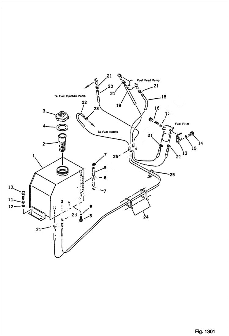 Схема запчастей Bobcat 56 - FUEL TANK AND PIPING ENGINE RELATED PARTS AND ELECTRICAL SYSTEM
