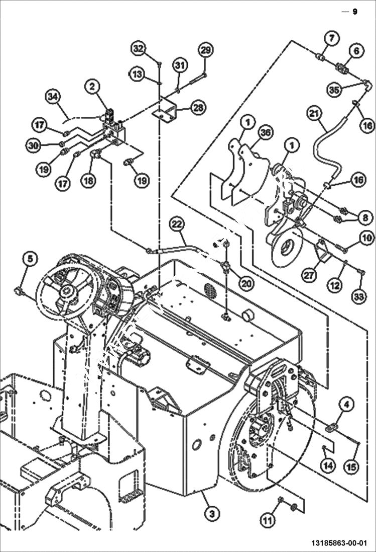 Схема запчастей Bobcat BCA24 - EDGE COMPACTOR (Optional) DRUM