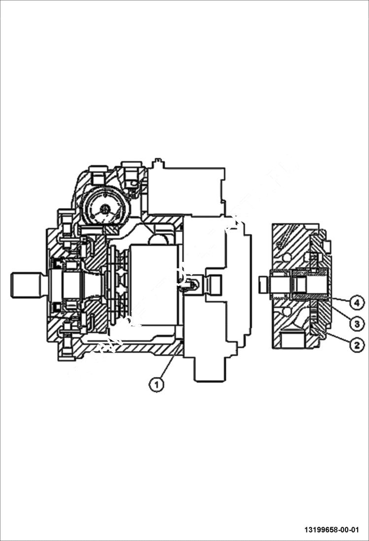 Схема запчастей Bobcat BCA14 - PROPULSION PUMP (Internal Breakdown) POWER UNIT