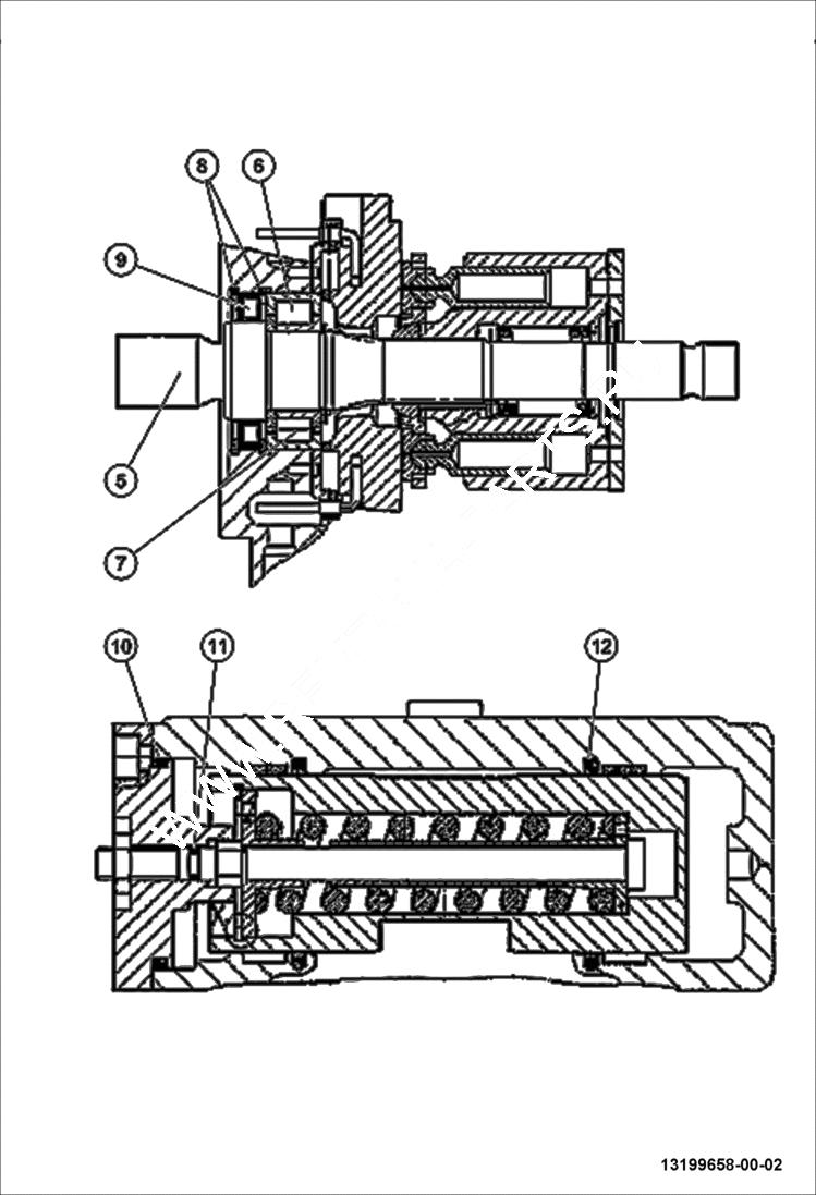 Схема запчастей Bobcat BCA14 - PROPULSION PUMP (Internal Breakdown) POWER UNIT