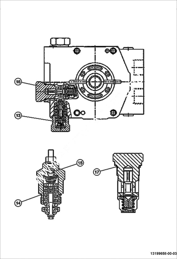 Схема запчастей Bobcat BCA14 - PROPULSION PUMP (Internal Breakdown) POWER UNIT