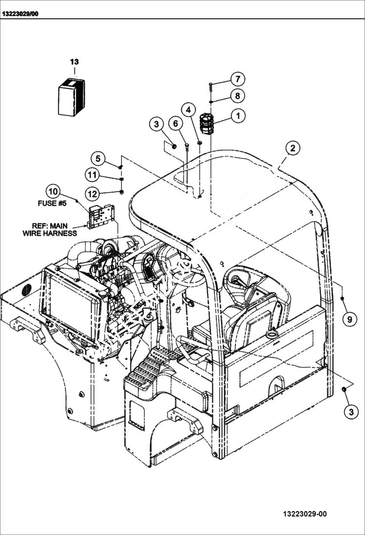 Схема запчастей Bobcat BCA24 - CANOPY ROPS BEACON LAMP (Optional) ELECTRICAL SYSTEM