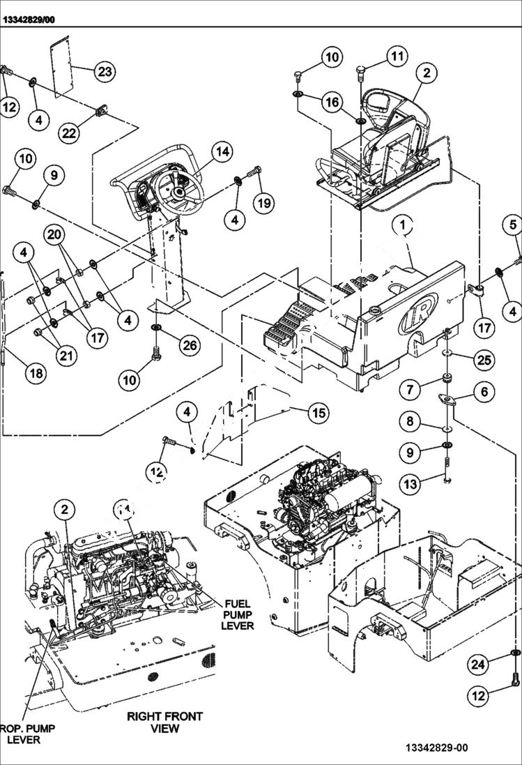 Схема запчастей Bobcat BCA24 - OPERATORS PLATFORM CONSOLE