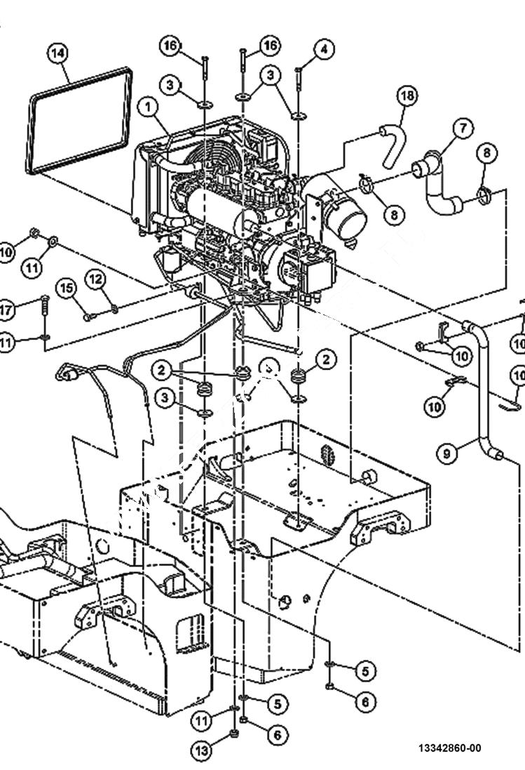 Схема запчастей Bobcat BCA24 - ENGINE POWER UNIT