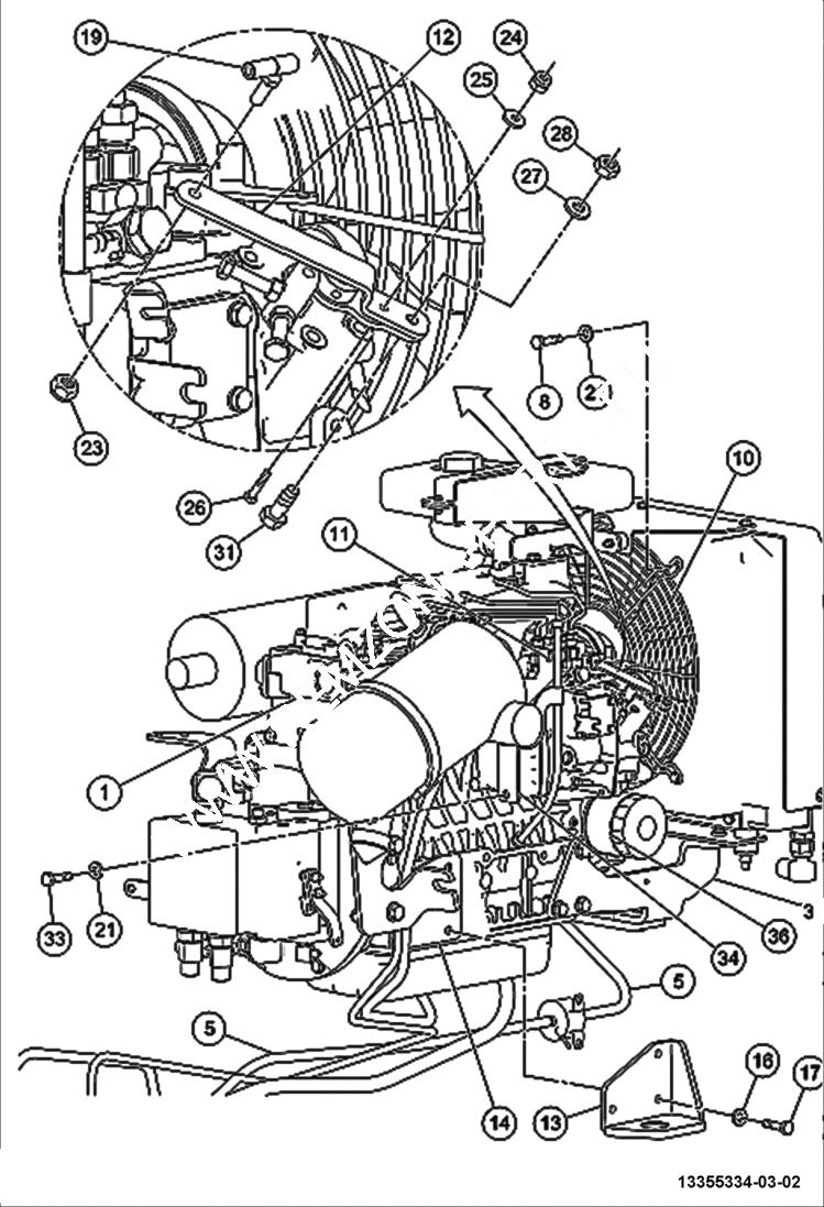 Схема запчастей Bobcat BCA24 - ENGINE POWER UNIT