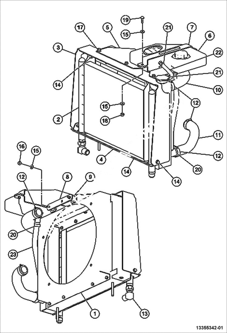 Схема запчастей Bobcat BCA24 - RADIATOR POWER UNIT