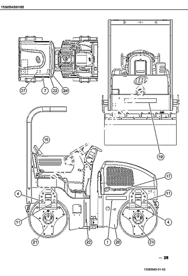 Схема запчастей Bobcat BCA24 - DECALS DECALS