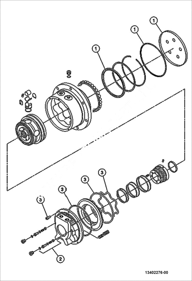 Схема запчастей Bobcat BCA24 - DRIVE MOTOR DRUM