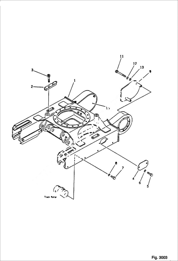 Схема запчастей Bobcat 56 - TRACK FRAME (FOR RUBBER SHOE) UNDERCARRIAGE