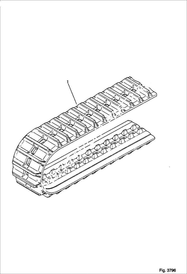Схема запчастей Bobcat 56 - RUBBER SHOE UNDERCARRIAGE
