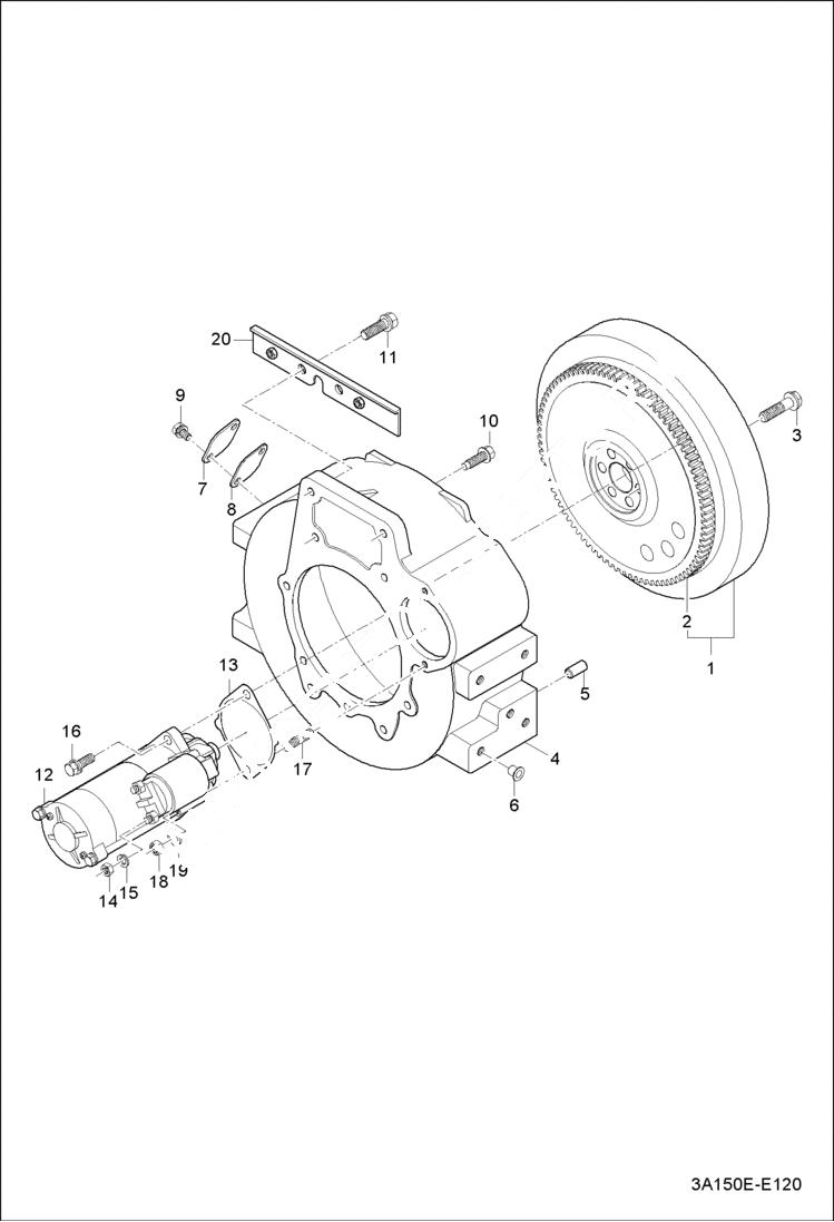 Схема запчастей Bobcat CT235 - FLYWHEEL GROUP POWER UNIT