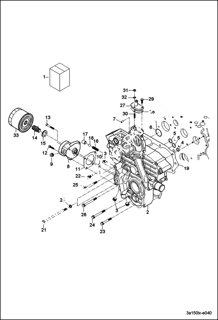Схема запчастей Bobcat CT235 - GEAR CASE A GROUP POWER UNIT