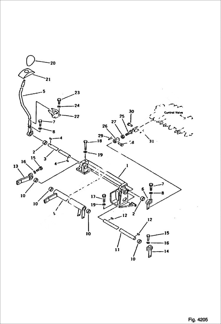 Схема запчастей Bobcat 116 - BOOM SWING CONTROL LEVER CONTROL SYSTEM AND REVOLVING FRAME
