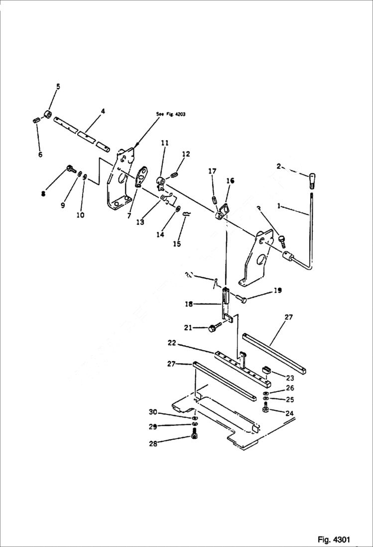 Схема запчастей Bobcat 56 - STOPPER LEVER CONTROL SYSTEM AND REVOLVING FRAME