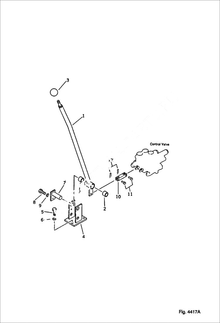 Схема запчастей Bobcat 76 - BLADE CONTROL LEVER SWING CONTROL SYSTEM