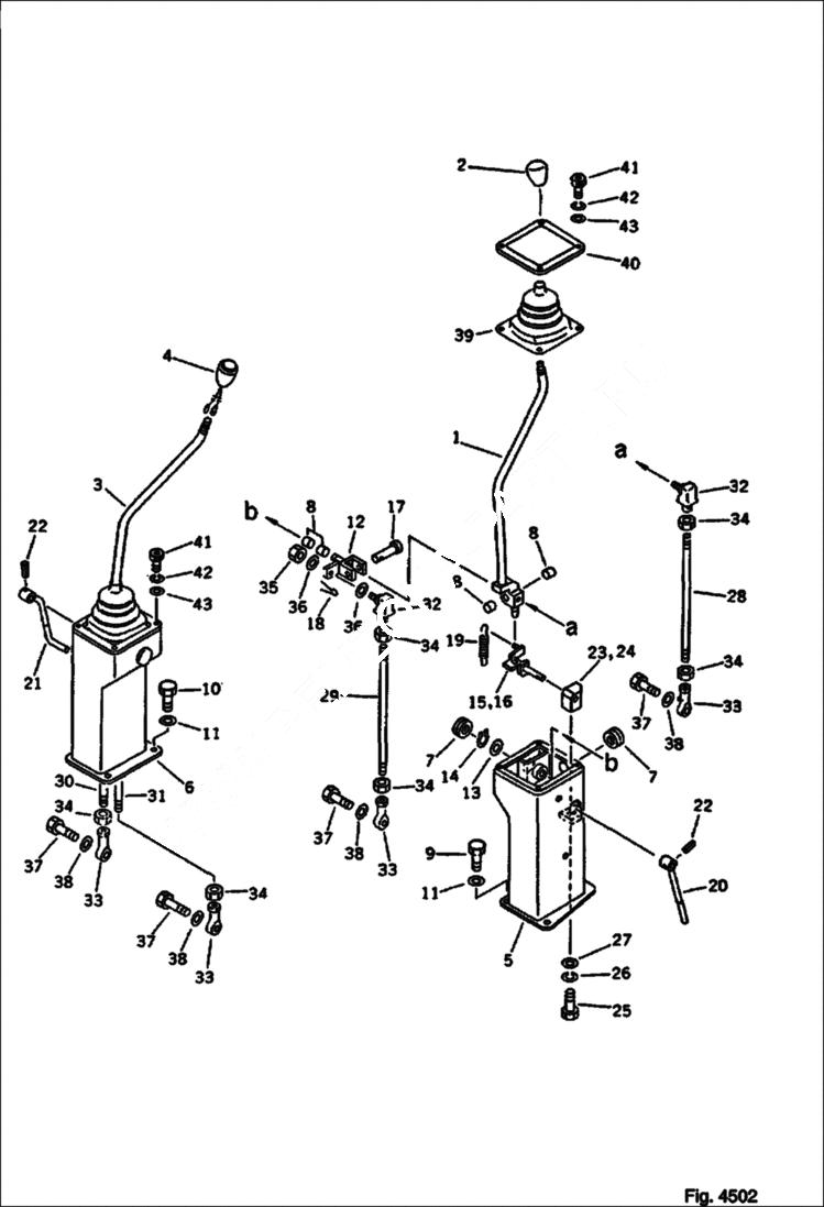 Схема запчастей Bobcat 116 - WORK EQUIPMENT CONTROL LEVER AND LINKAGE FOR I.S.O. PATTERN CONTROL SYSTEM AND REVOLVING FRAME