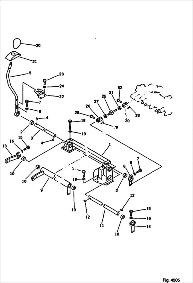 Схема запчастей Bobcat 116 - BOOM SWING CONTROL LEVER AND LINKAGE CONTROL SYSTEM AND REVOLVING FRAME