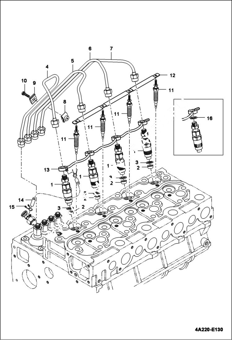 Схема запчастей Bobcat CT445 - NOZZLE,HOLDER GROUP POWER UNIT