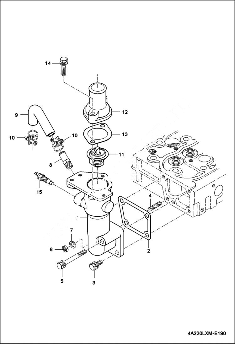 Схема запчастей Bobcat CT445 - WATER HOSE GROUP POWER UNIT
