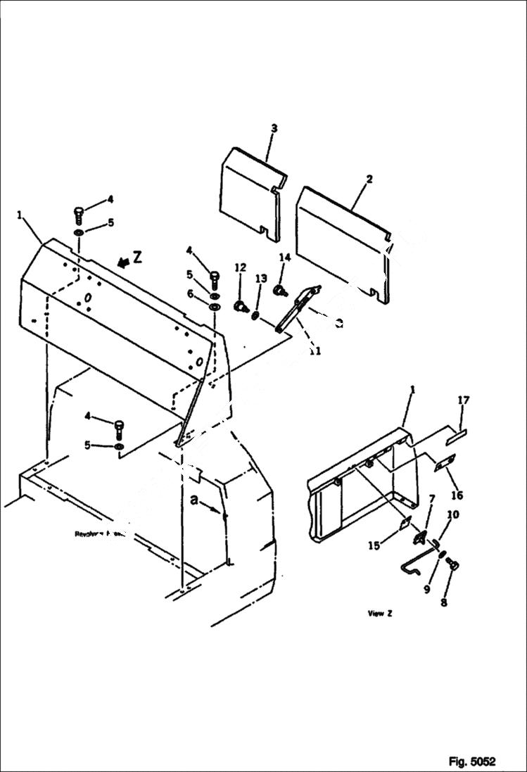 Схема запчастей Bobcat 116 - MACHINERY COMPARTMENT 2/2 GUARD