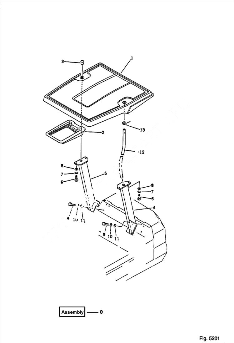 Схема запчастей Bobcat 56 - CANOPY GUARD
