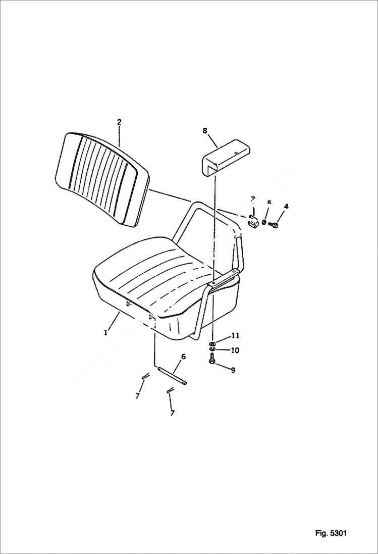Схема запчастей Bobcat 76 - OPERATORS SEAT REVOLVING FRAME AND CAB