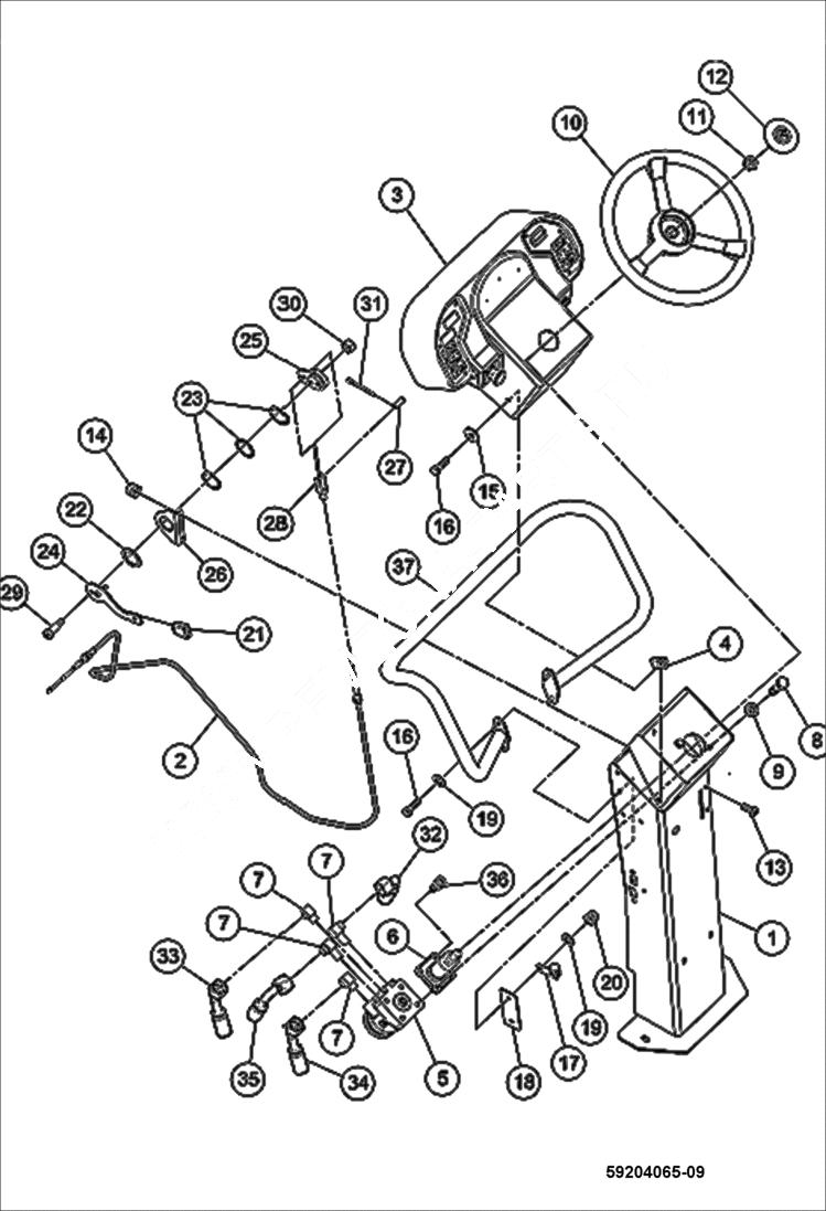 Схема запчастей Bobcat BCA24 - PEDESTAL GAUGE (Optional) ELECTRICAL SYSTEM