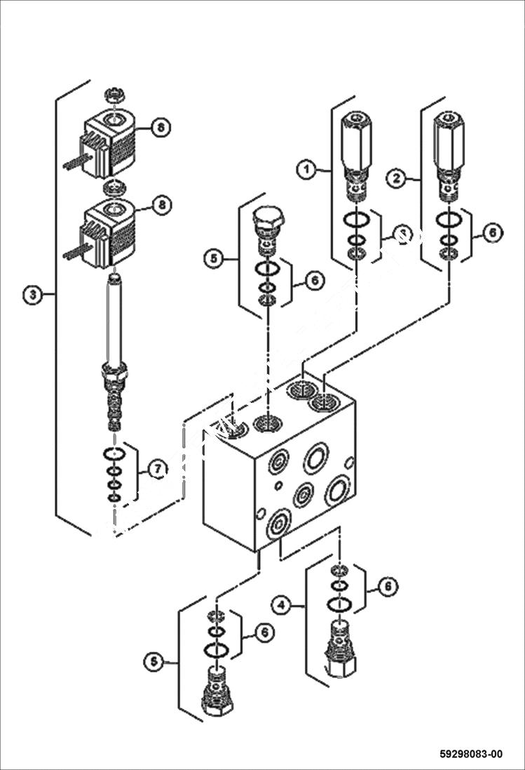 Схема запчастей Bobcat BCA24 - EDGE CUTTER MANIFOLD DRUM
