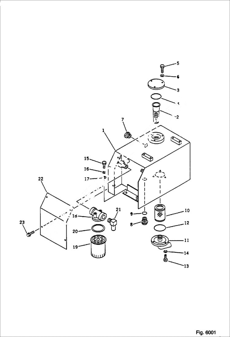 Схема запчастей Bobcat 56 - HYDRAULIC TANK WORK EQUIPMENT CONTROL SYSTEM