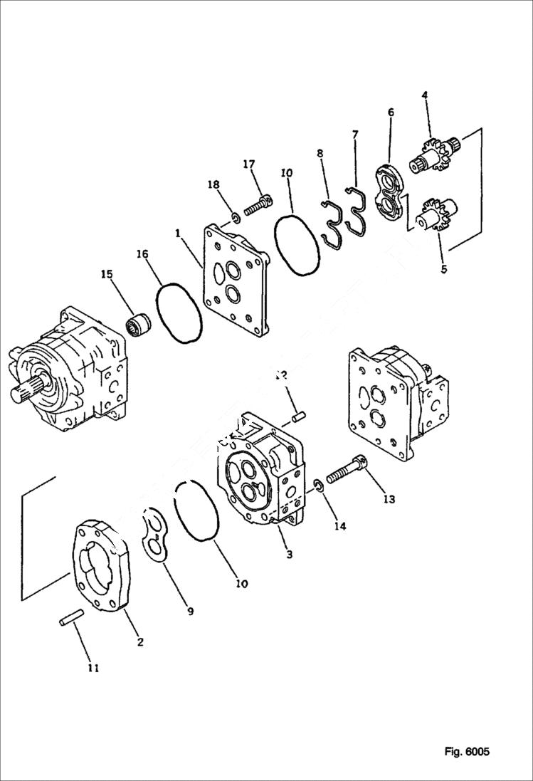 Схема запчастей Bobcat 76 - HYDRAULIC PUMP (2/3) WORK EQUIPMENT CONTROL SYSTEM