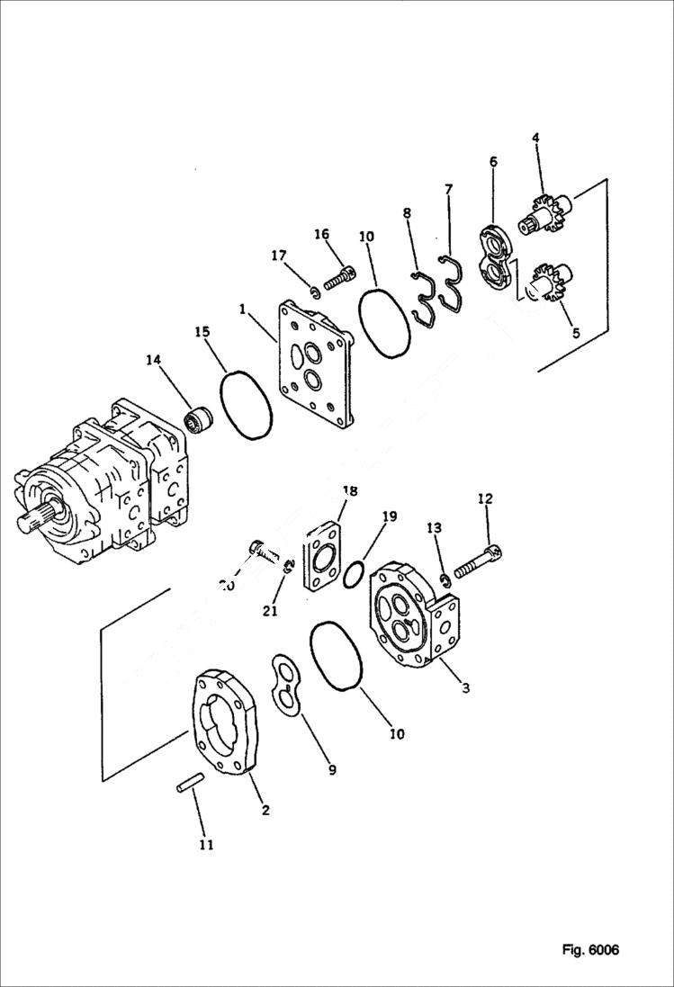 Схема запчастей Bobcat 76 - HYDRAULIC PUMP (3/3) WORK EQUIPMENT CONTROL SYSTEM