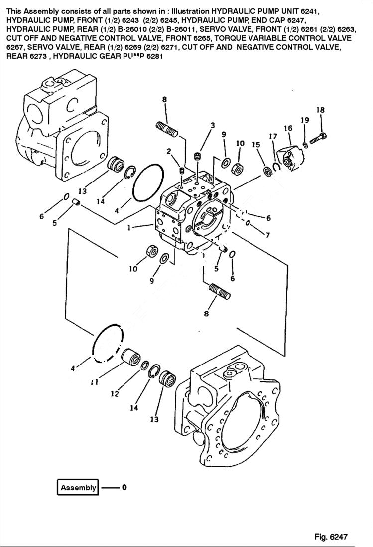Схема запчастей Bobcat 130 - HYDRAULIC PUMP End Cap HYDRAULIC SYSTEM
