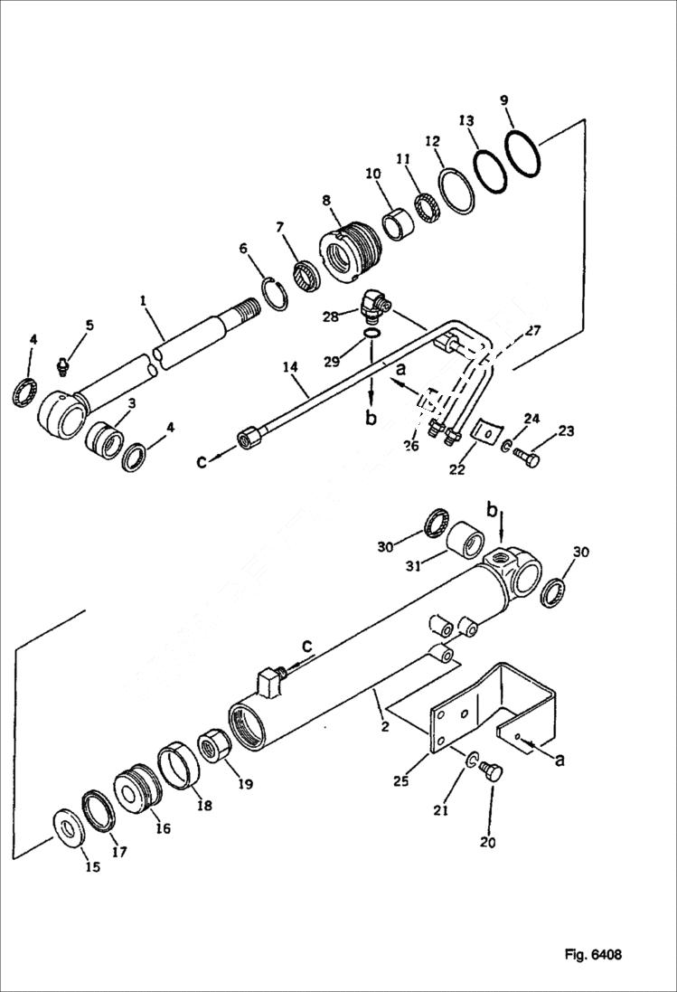 Схема запчастей Bobcat 76 - SWING CYLINDER WORK EQUIPMENT CONTROL SYSTEM