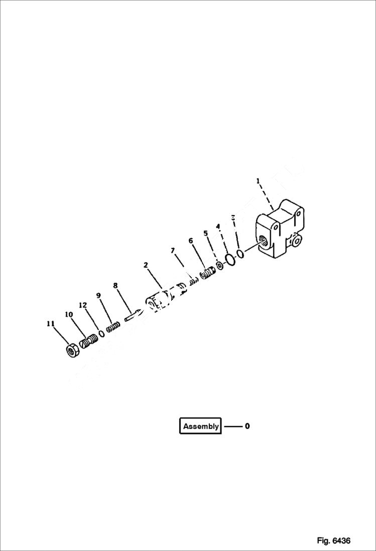 Схема запчастей Bobcat 116 - RELIEF VALVE (FOR TRAVEL MOTOR) Komatsu S/N 11900 & Abv. WORK EQUIPMENT CONTROL SYSTEM