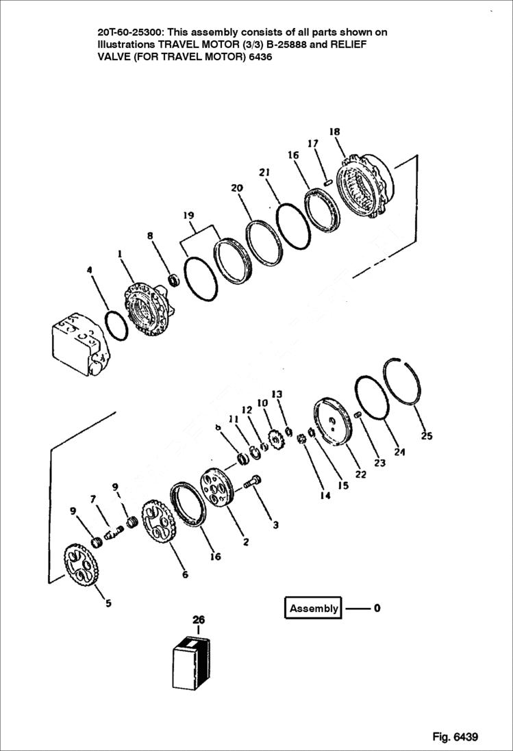 Схема запчастей Bobcat 116 - TRAVEL MOTOR (2/2)(REINFORCED TYPE) WORK EQUIPMENT CONTROL SYSTEM