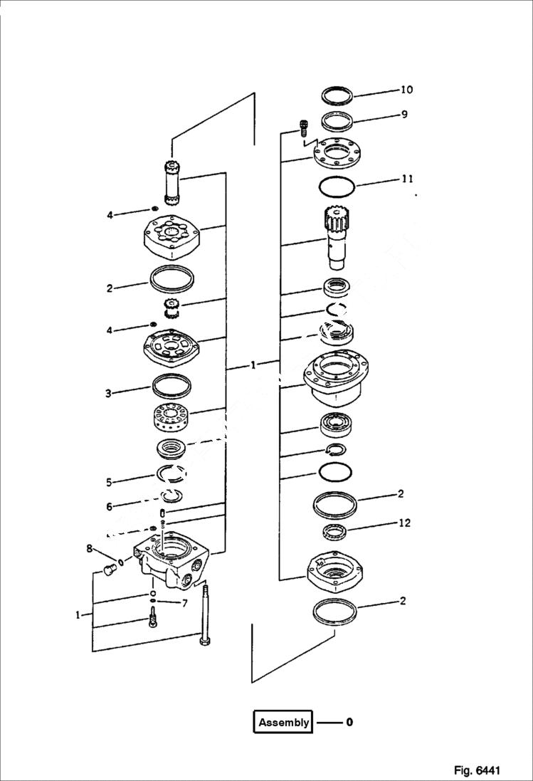 Схема запчастей Bobcat 56 - SWING MOTOR WORK EQUIPMENT CONTROL SYSTEM