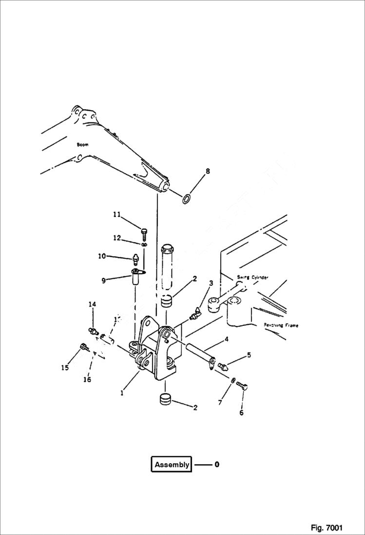 Схема запчастей Bobcat 56 - SWING BRACKET WORK EQUIPMENT