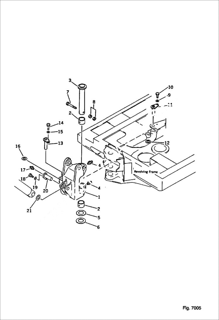 Схема запчастей Bobcat 76 - SWING BRACKET WORK EQUIPMENT