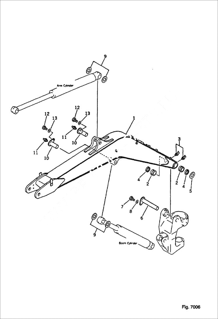 Схема запчастей Bobcat 76 - BOOM WORK EQUIPMENT