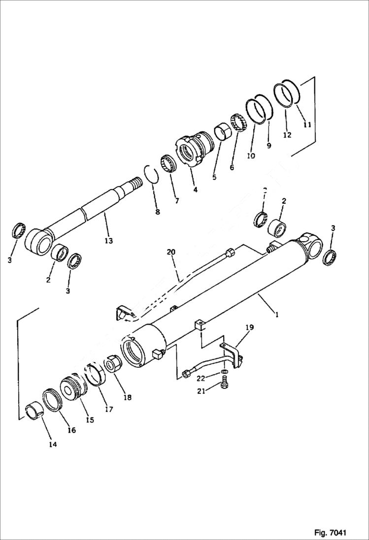 Схема запчастей Bobcat 116 - BOOM CYLINDER WORK EQUIPMENT