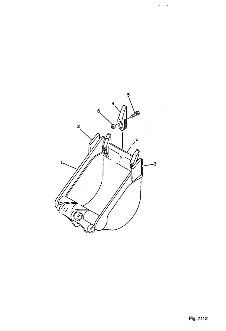 Схема запчастей Bobcat 76 - TRENCHING BUCKET 0.07 CUBIC METERS 350MM WIDE (OP) WORK EQUIPMENT