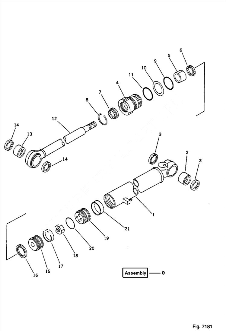Схема запчастей Bobcat 56 - SWING CYLINDER WORK EQUIPMENT