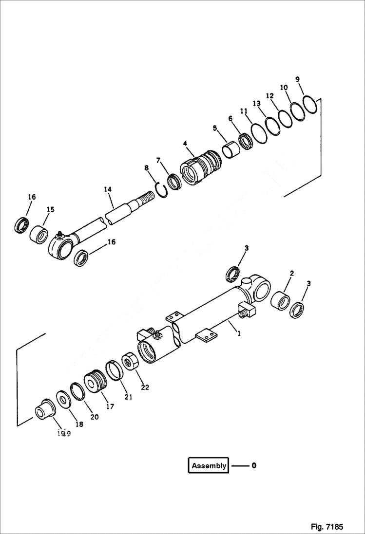 Схема запчастей Bobcat 56 - BOOM CYLINDER WORK EQUIPMENT