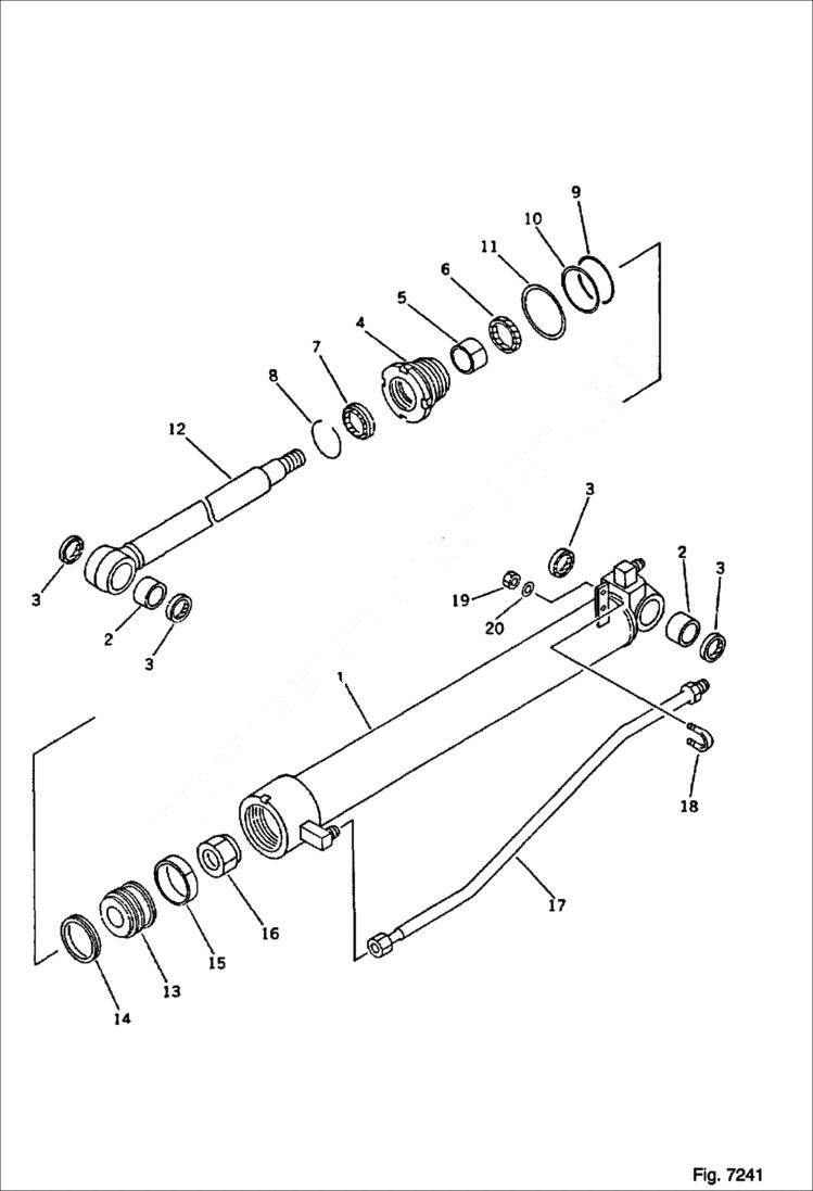 Схема запчастей Bobcat 116 - ARM CYLINDER WORK EQUIPMENT