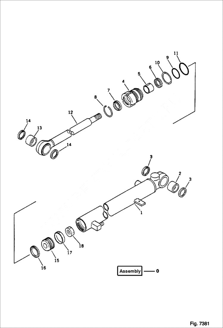 Схема запчастей Bobcat 56 - ARM CYLINDER WORK EQUIPMENT