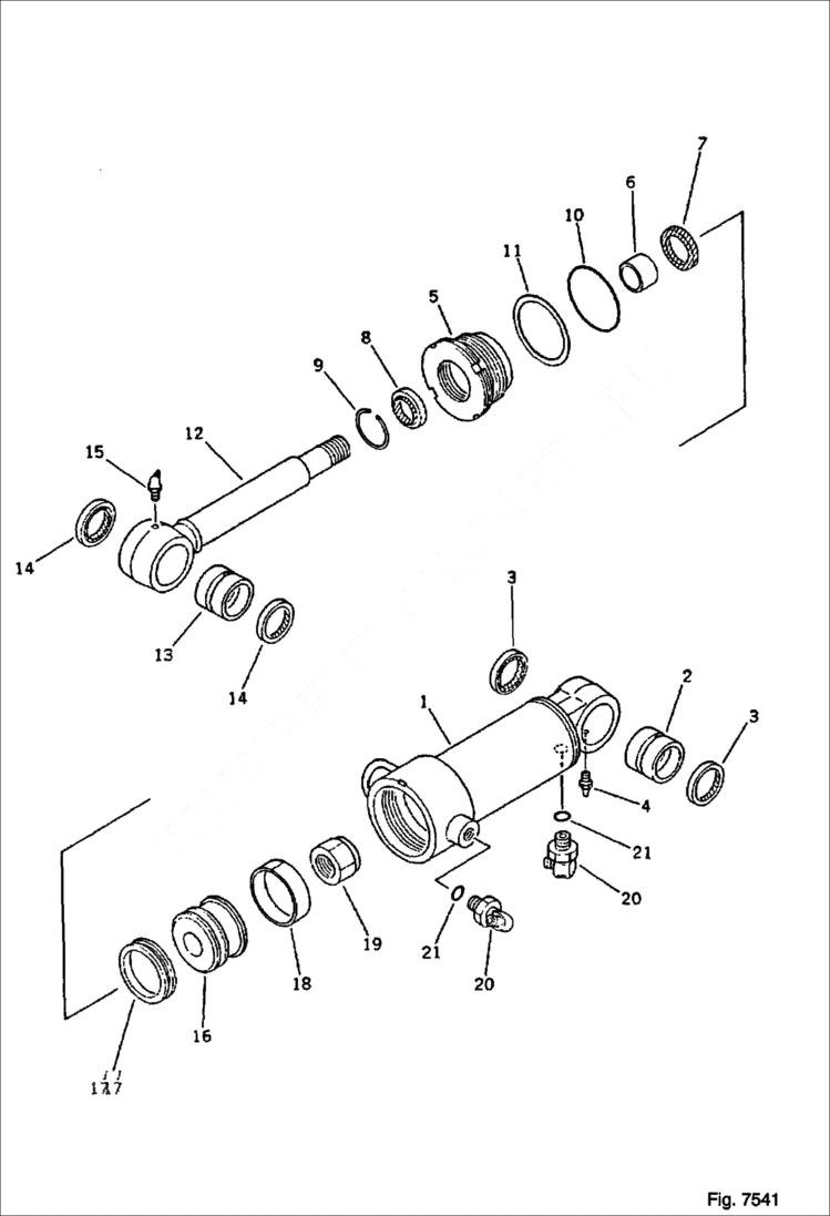 Схема запчастей Bobcat 116 - BLADE CYLINDER WORK EQUIPMENT